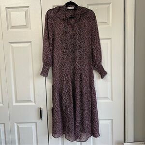 Mango Tiered Floral Maxi Dress